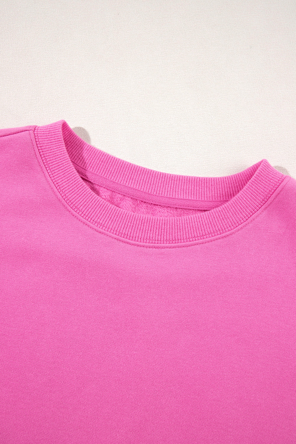 Solid Color Drop Shoulder Terry Sweatshirt