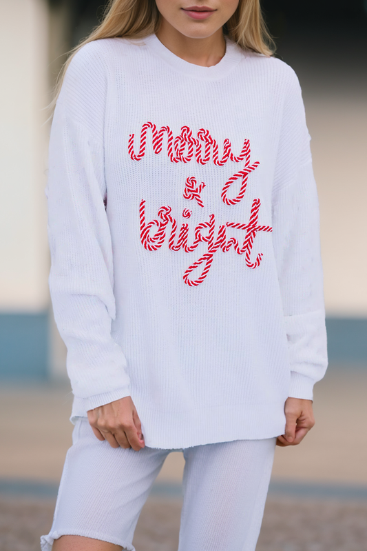 Bright White Merry & Bright Christmas Sweater