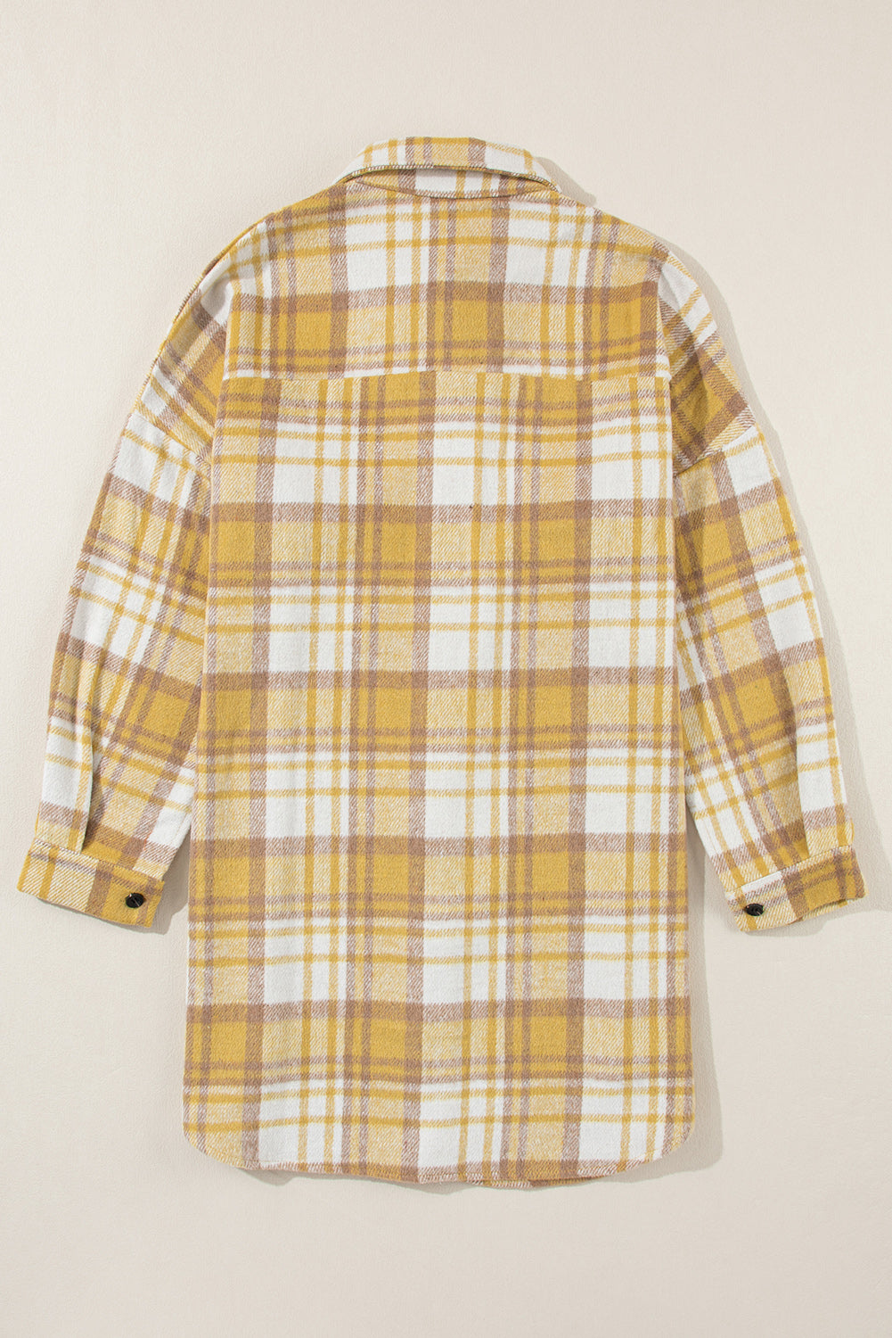 Plaid Flap Pocket Long Sleeve Shacket