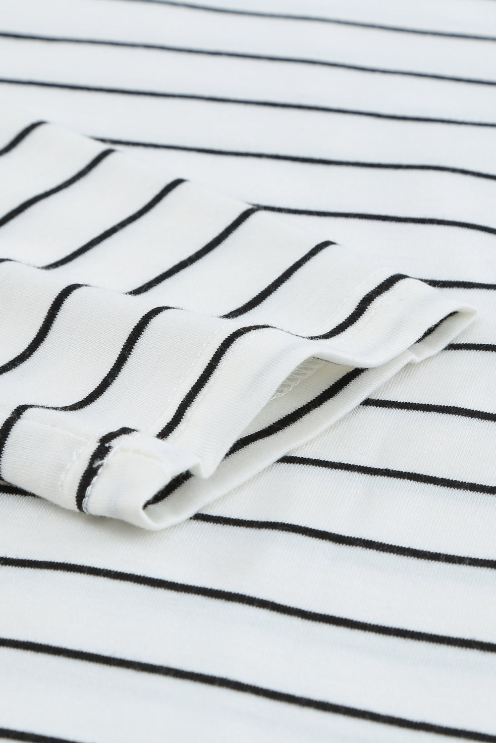Striped V Neck Long Sleeve Top