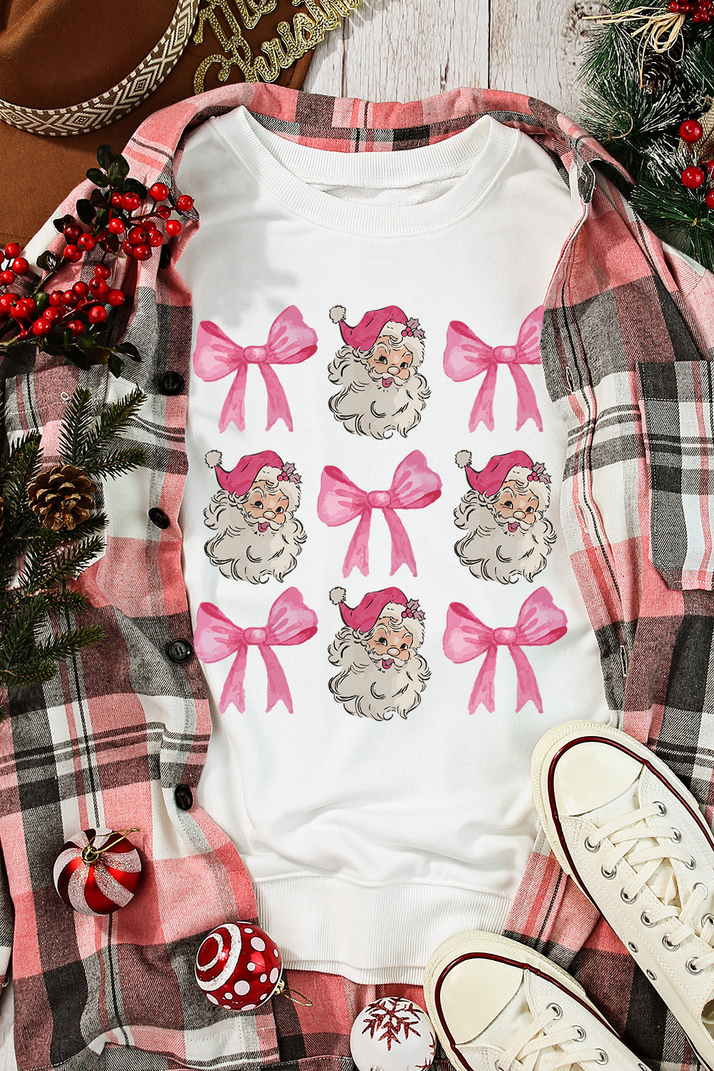 Christmas Claus Bowknot Sweatshirt