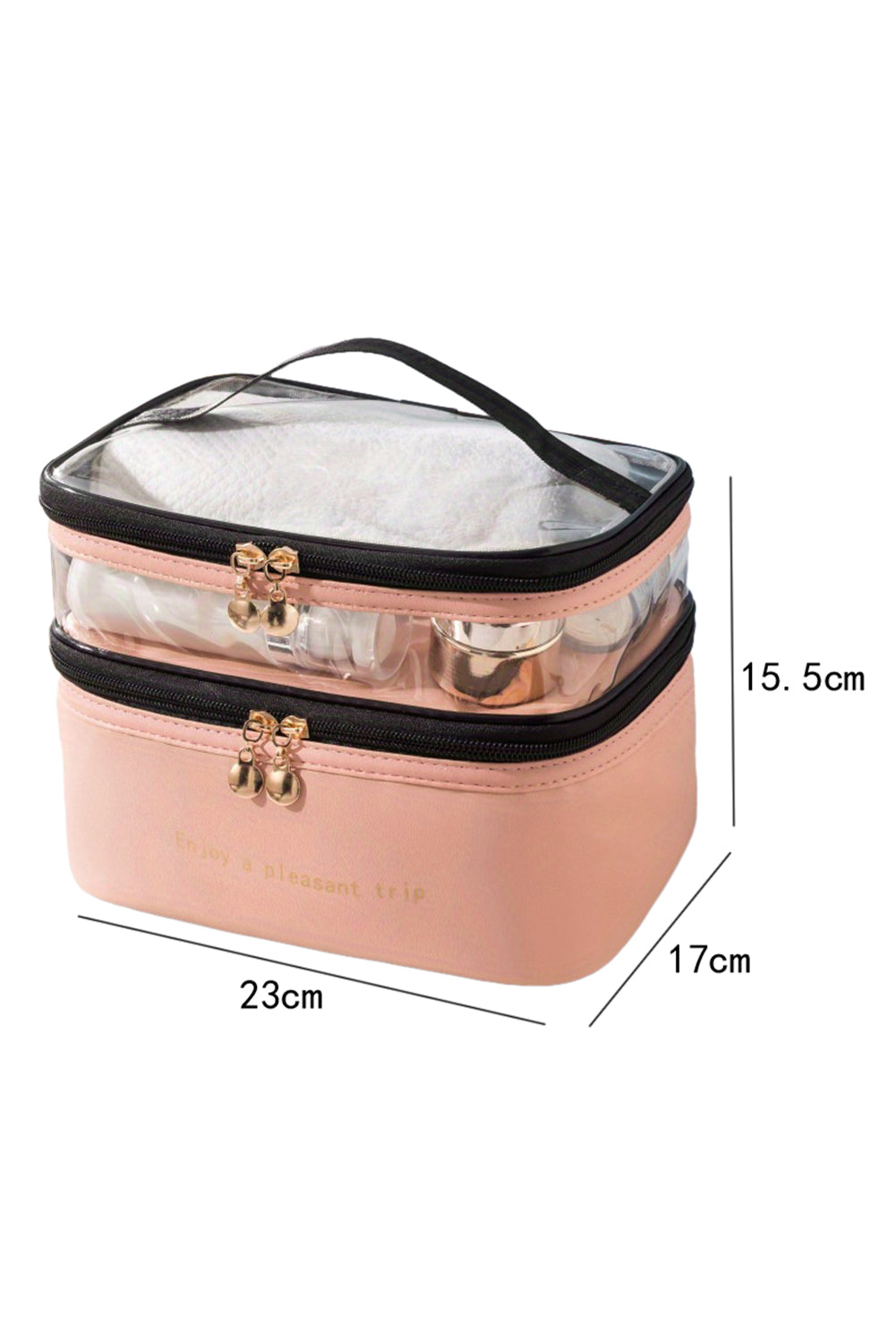 Waterproof PVC Double Layer Cosmetic Bag