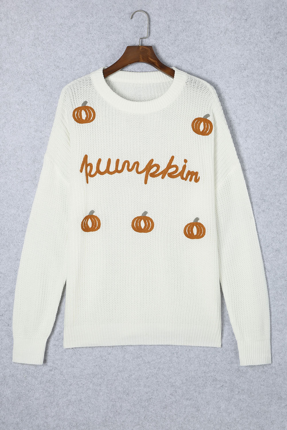 Crochet Pumpkin Drop Shoulder Sweater