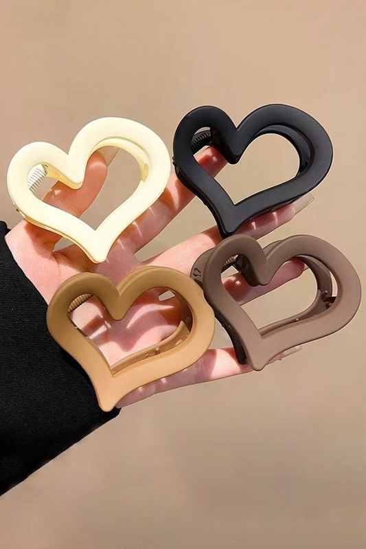 Heart Shaped Hair Claw Clip