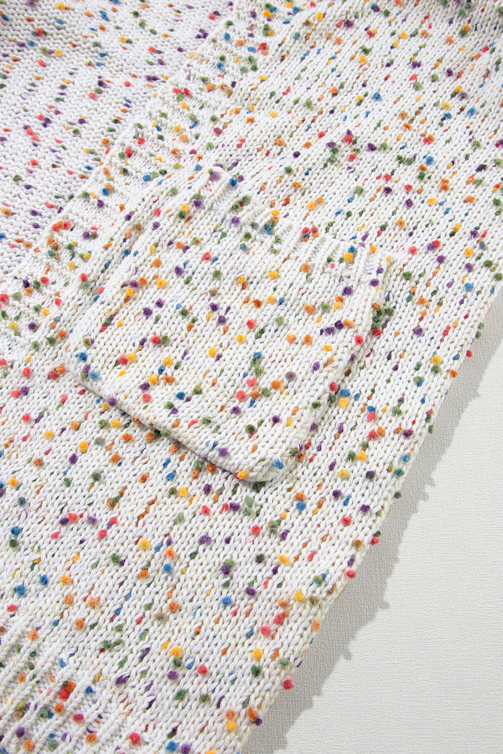 Rainbow Popcorn Speckles Open Front Cardigan