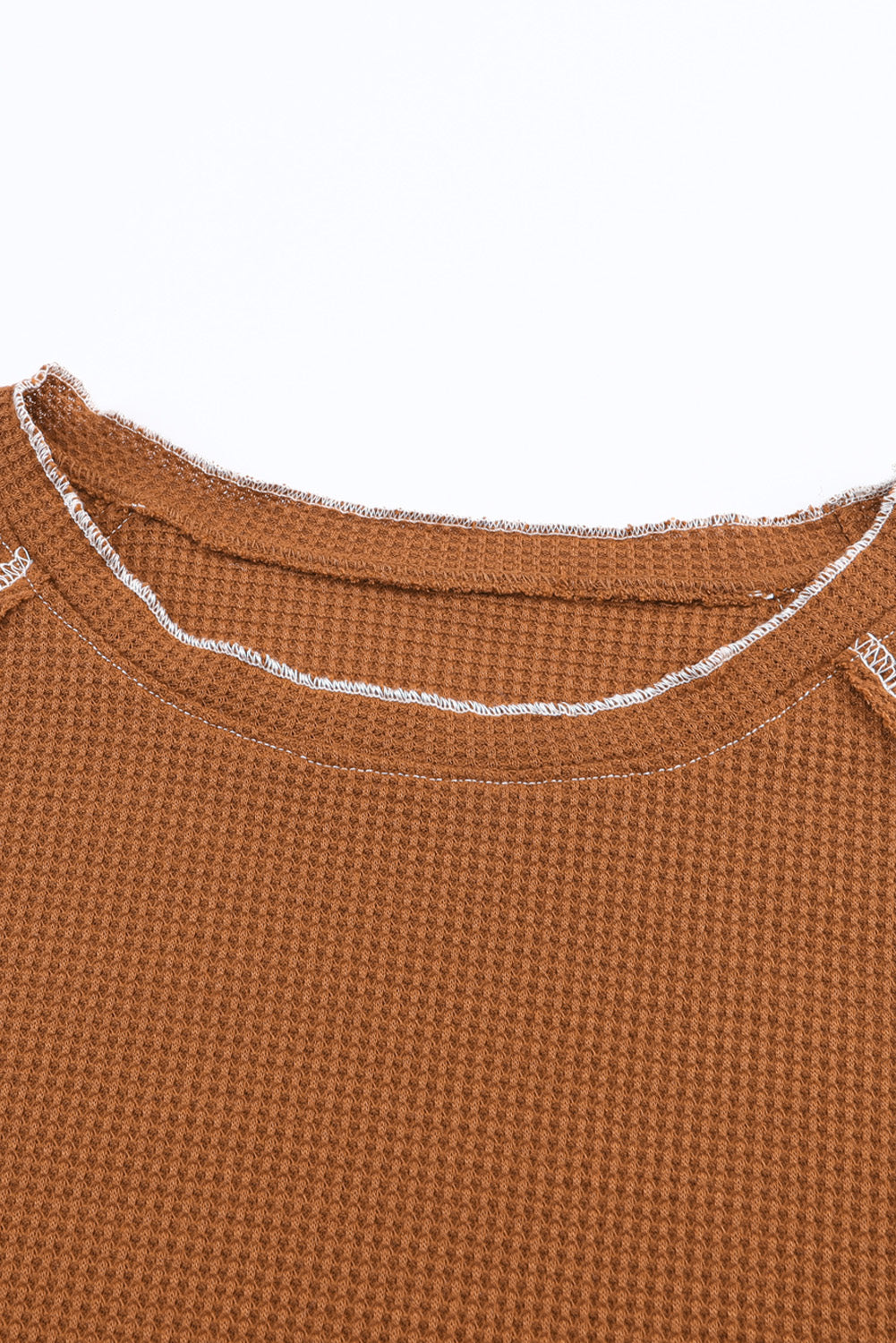 Textured Round Neck Long Sleeve Top