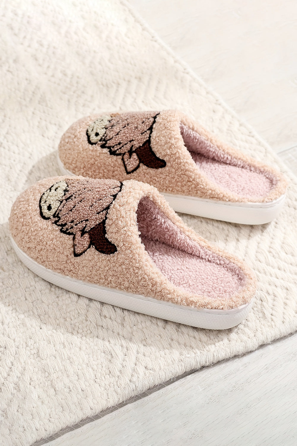 Parchment Cartoon Animal Plush Slippers