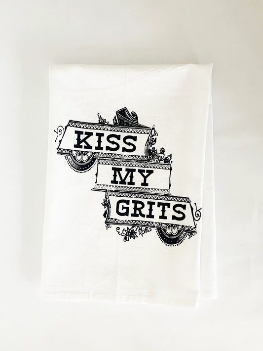 Kiss My Grits Kitchen Towel