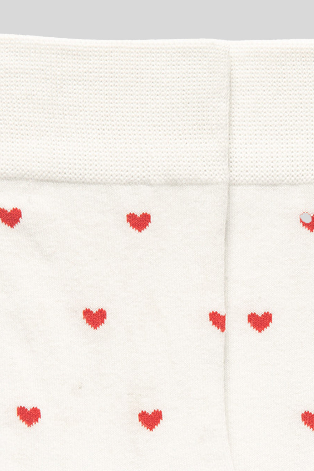 White Heart Pattern Casual Cotton Socks