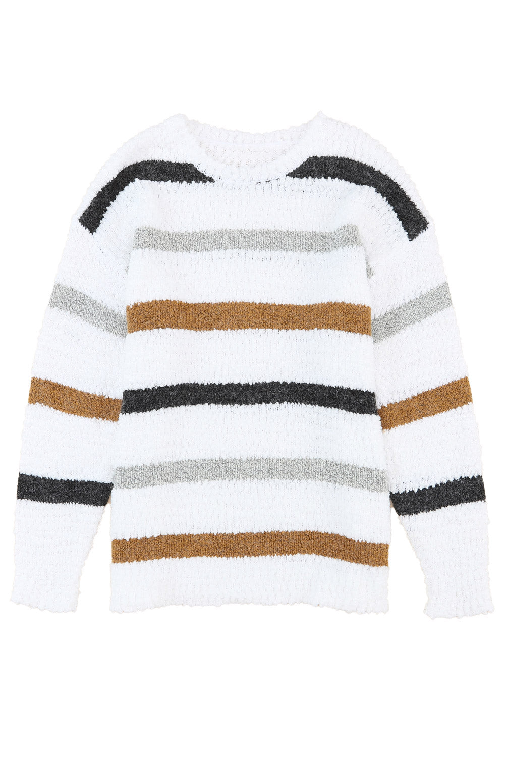 Striped Popcorn Knit Sweater