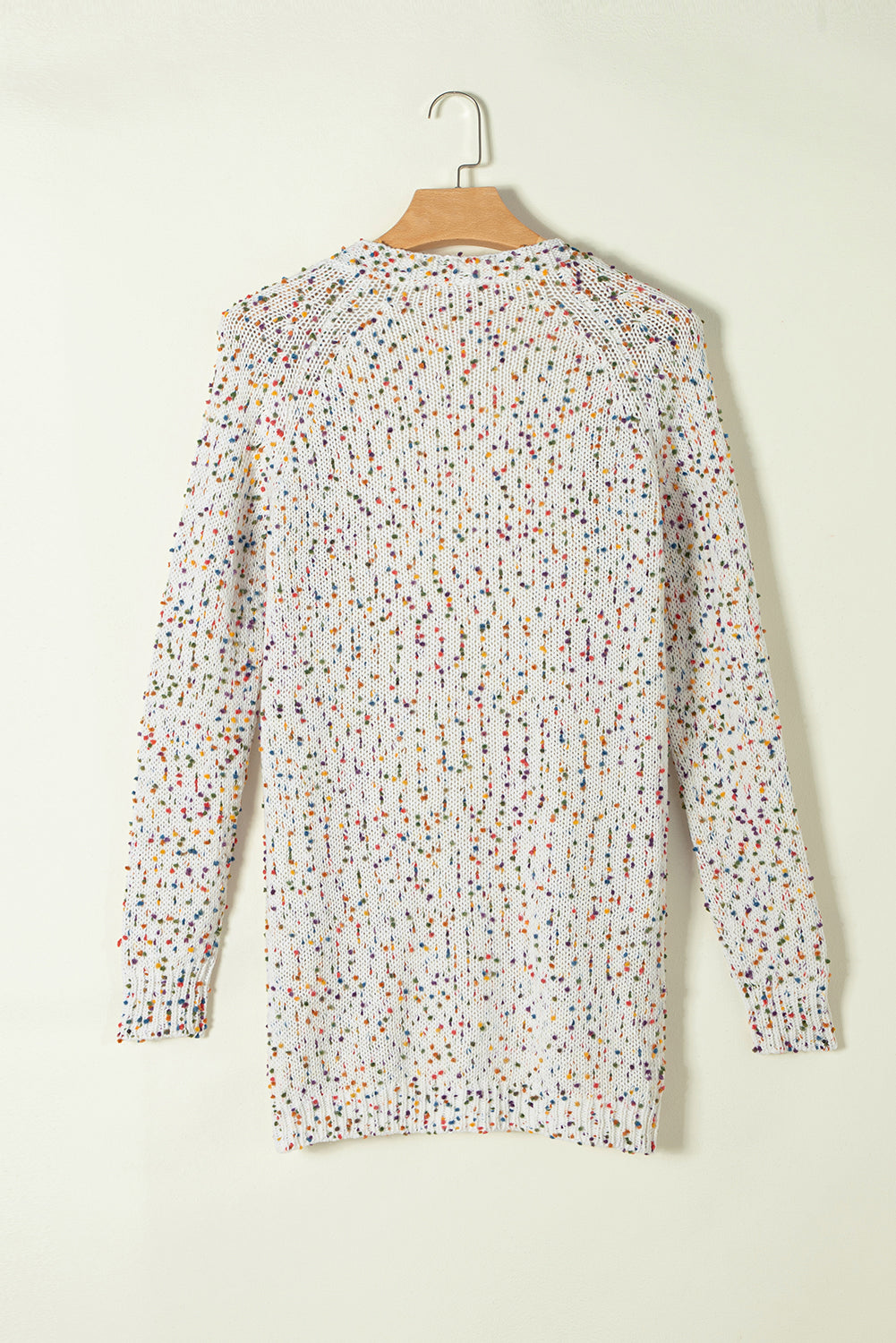 Rainbow Popcorn Speckles Open Front Cardigan