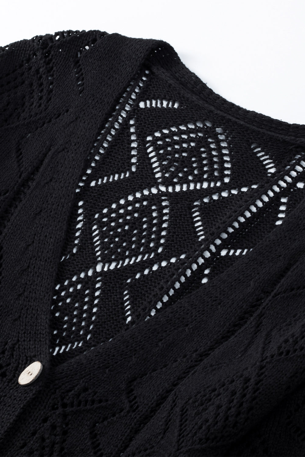 Hollow-out Openwork Knit Cardigan