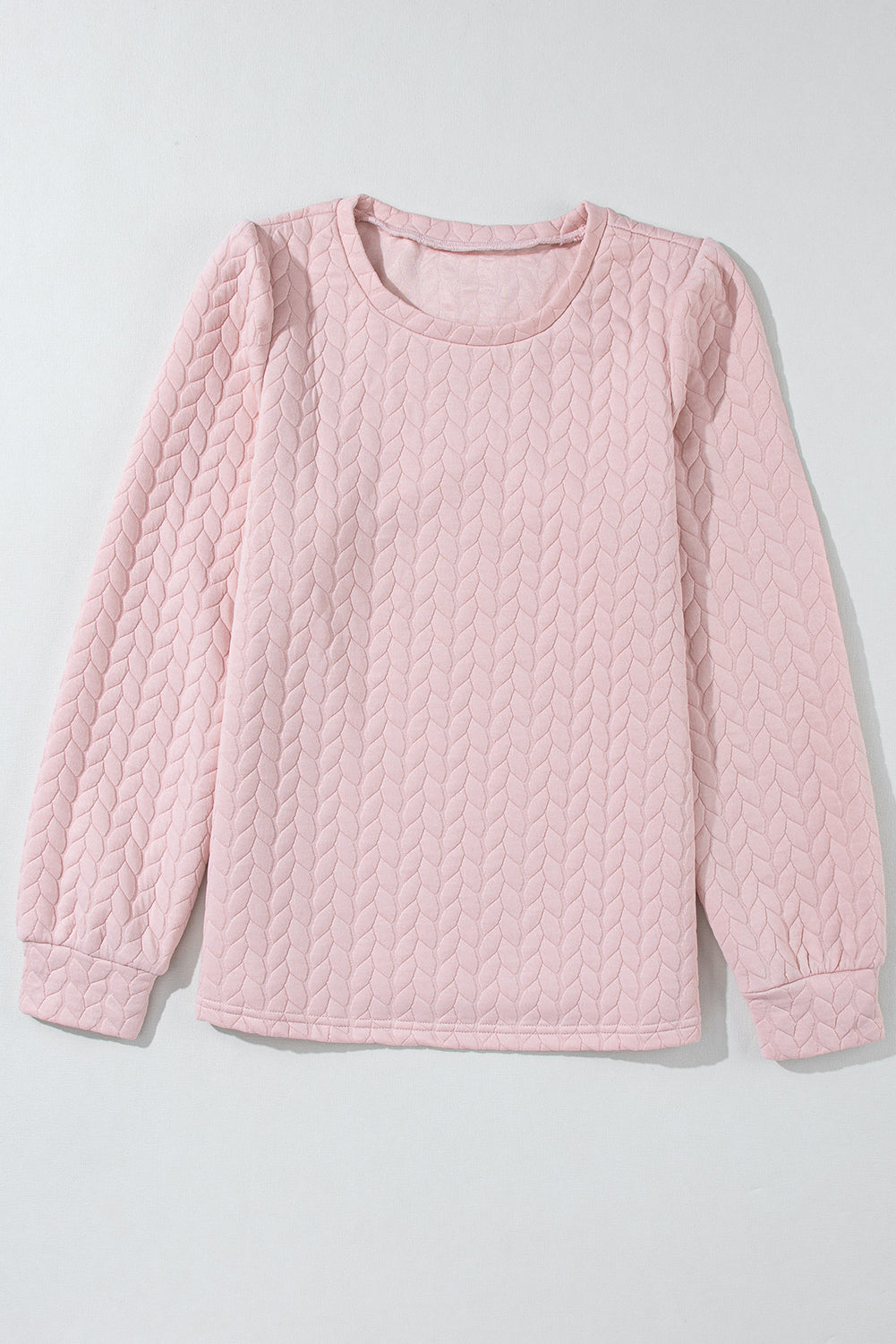 Quilted Puff Sleeve Sweatshirt