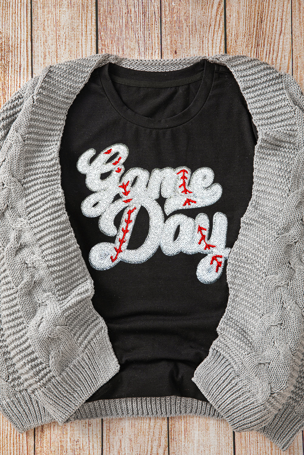 Game Day Baseball Graphic Crew Neck Tee