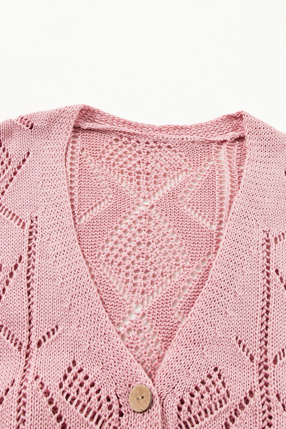 Hollow-out Openwork Knit Cardigan