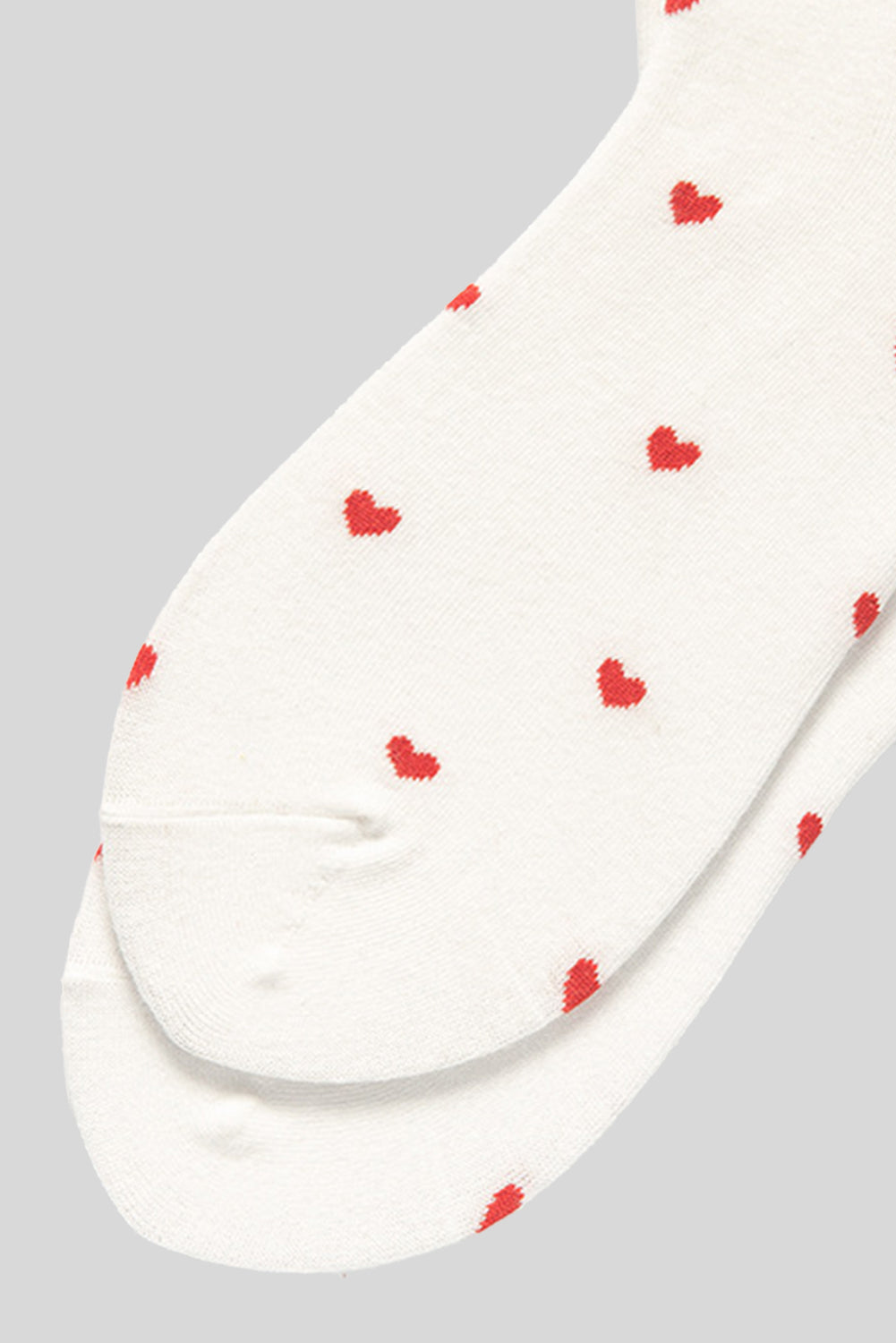 White Heart Pattern Casual Cotton Socks