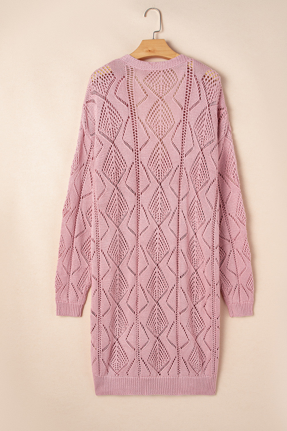 Hollow-out Openwork Knit Cardigan