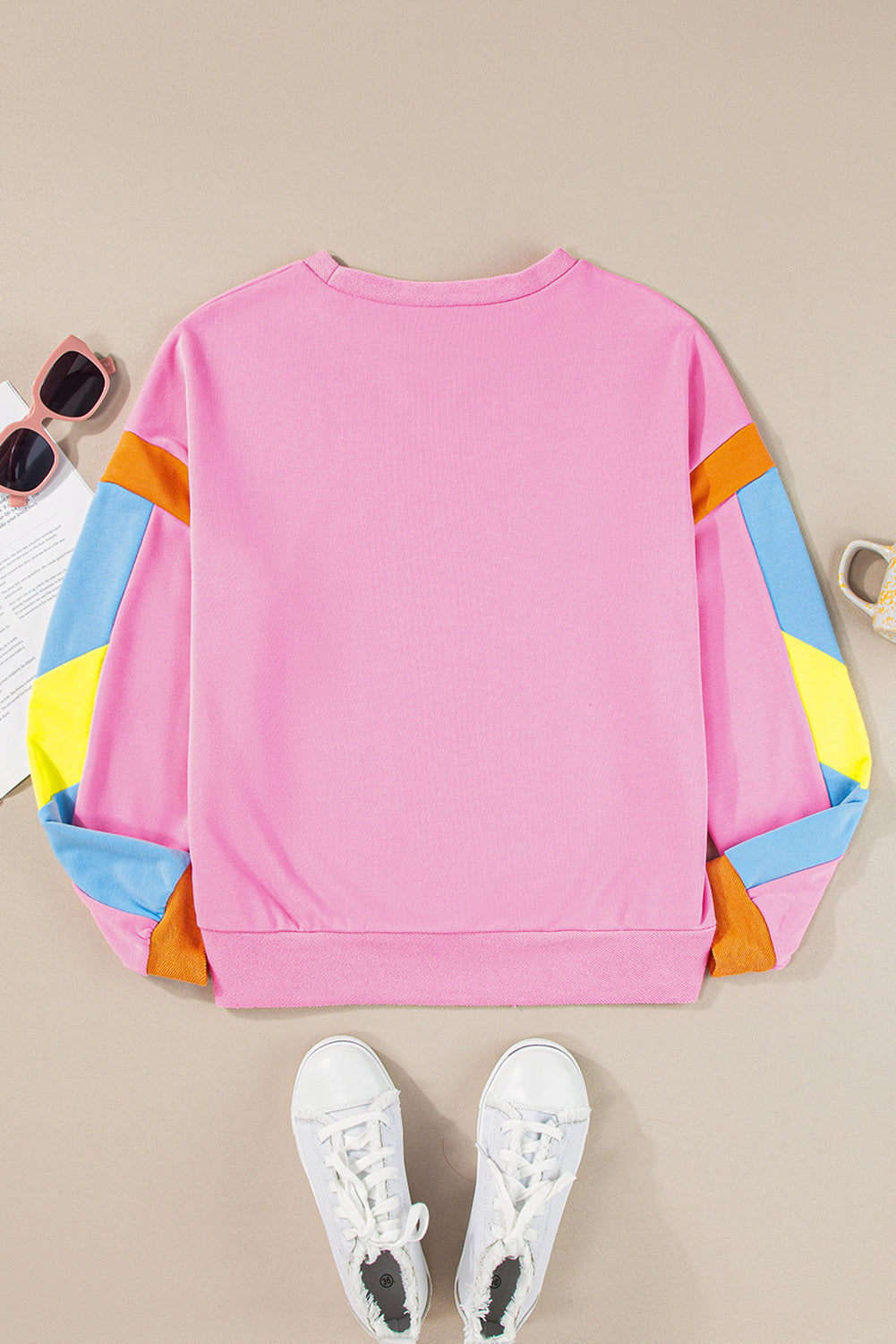 Color Block Game Day Rugby Graphic Sweatshirt