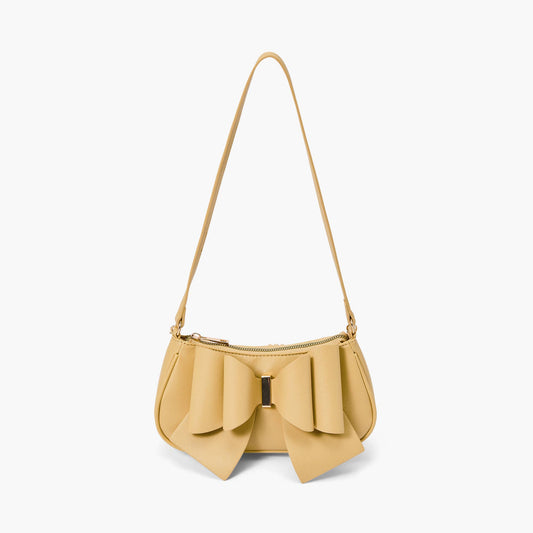 Willow Yellow Bow Baguette Shoulder Bag